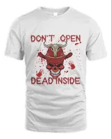 DONT OPEN DEAD INSIDE 2 Unisex Standard T-Shirt white s
