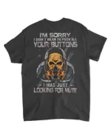 Skull Looking For Mute Unisex Standard T-Shirt black s
