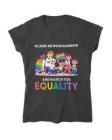 LGBT In June We Wear Rainbow Women's Standard T-Shirt black s