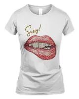 Sassy Lips Sexy Graphic Women's Standard T-Shirt white s