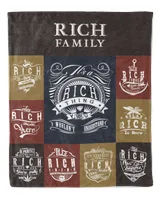 RICH BLANKET F1 Cozy Plush Fleece Blanket white 30x40in
