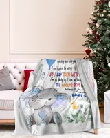 1st Mother's Day Gift, Gifts for New Mom, Personalized Hi MOMMY Cute Baby Girl Elephant ,  Gift  for Newmom,  Safari Baby Shower, Jungle Nursery Blanket Cozy Plush Fleece Blanket white 30x40in