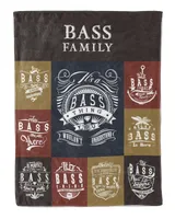 BASS BLANKET F1 Cozy Plush Fleece Blanket white 30x40in