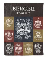 BERGER BLANKET F1 Cozy Plush Fleece Blanket white 30x40in