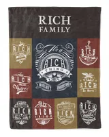 RICH BLANKET F1 Cozy Plush Fleece Blanket white 30x40in