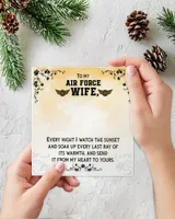 To My Air Force Wife - Gift From Husband With Message Card Love Knot Silver Necklace no-gift-wrap standard-box