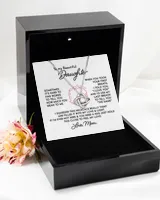 To My Daughter - Love From Mom Love Knot Silver Necklace no-gift-wrap standard-box