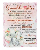 To My Grandma Cozy Plush Fleece Blanket (60x80in) white 60x80in
