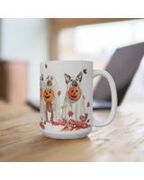 Halloween Dogs Fall Mug White Mug white 11oz