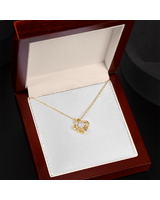 To my wife-Stay positive Love Knot Silver Necklace no-gift-wrap standard-box