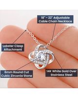To my wife-Stay positive Love Knot Silver Necklace no-gift-wrap standard-box