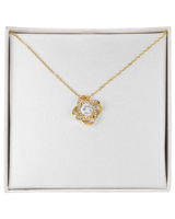 To my wife-Stay positive Love Knot Silver Necklace no-gift-wrap standard-box