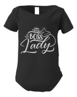 Little boss lady Infant Short Sleeve Bodysuit black 3m