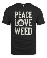 Peace Love Weed Men's Standard T-Shirt black s