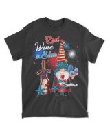 Wine Red Wine Blue Gnomie Unisex Standard T-Shirt black s