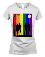 LGBT Pride Month T-Shirt, LGBT History Month Slogan Shirt, Respect Love Women's Standard T-Shirt white s