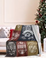 BERGER BLANKET F1 Cozy Plush Fleece Blanket white 30x40in