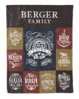 BERGER BLANKET F1 Cozy Plush Fleece Blanket white 30x40in