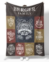BERGER BLANKET F1 Cozy Plush Fleece Blanket white 30x40in