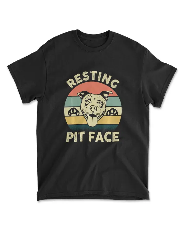 Funny Dog Pitbull Resting Pit Face Pitbull L