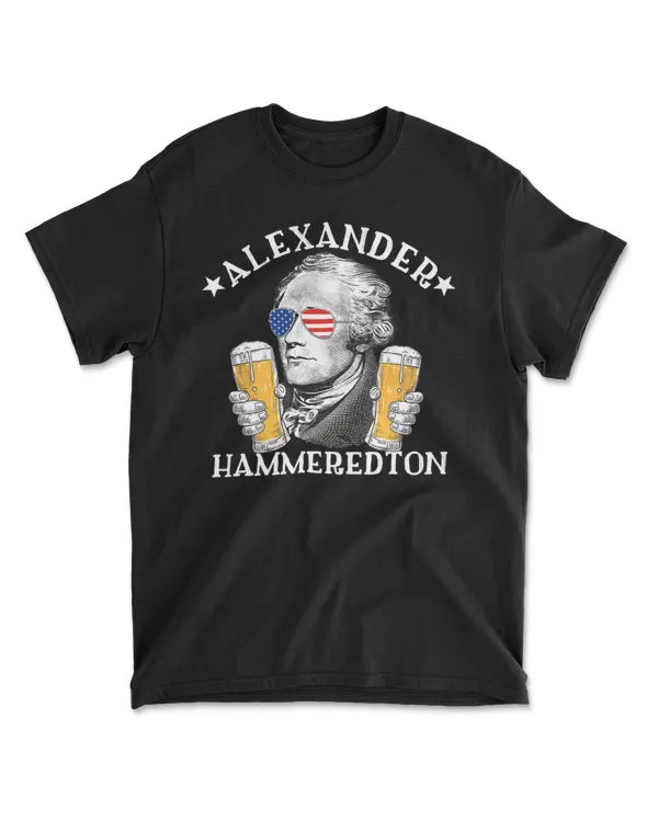 Alexander Hammeredton Alexander Hamilton Beer Drinking Party T-Shirt