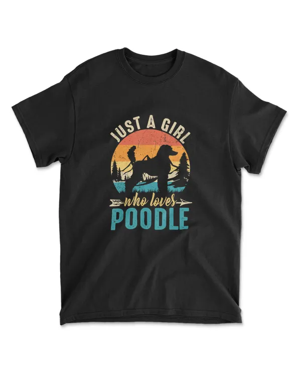 Just A Girl Who Loves Poodle Vintage Gift Dog