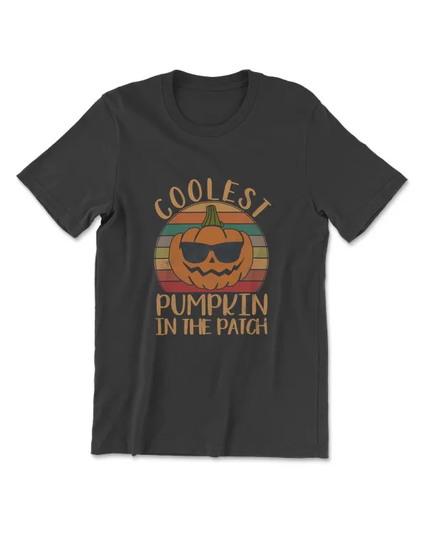 Coolest Pumpkin In The Patch Halloween Costume Boys Girls T-Shirt