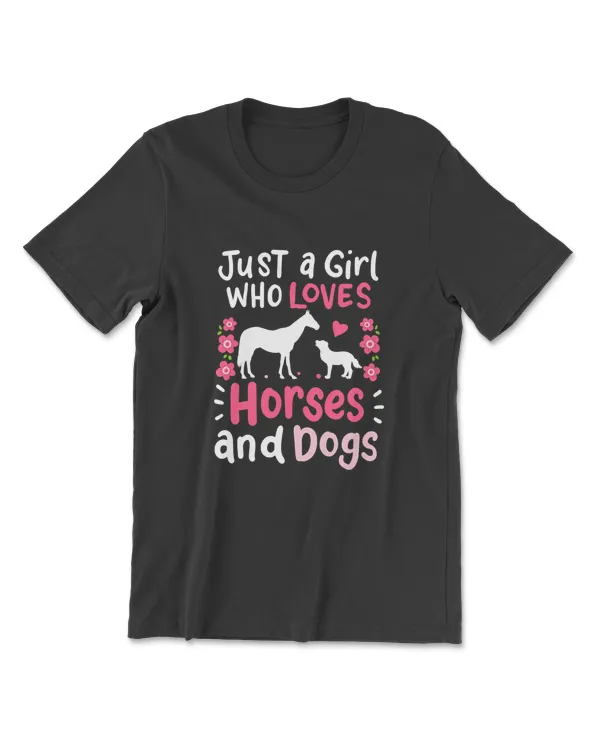 Just A Girl Who Loves Horses - Riding Girls T-Shirt