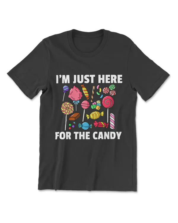I'm Just Here For The Candy Lollipop Sweets Gift Halloween T-Shirt