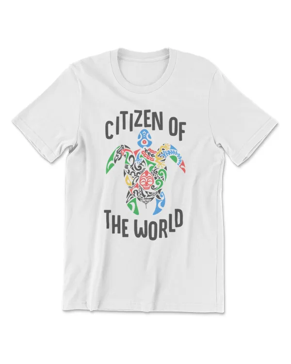 Citizen of the world Global turtle T-Shirt