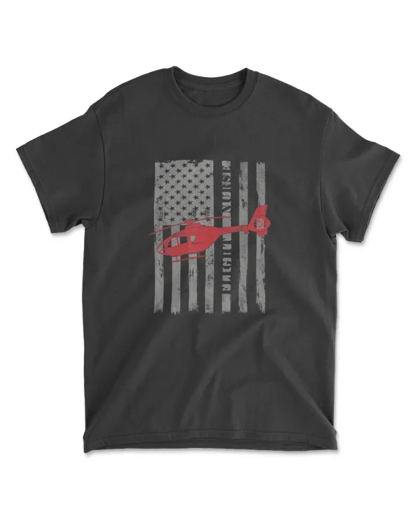 American Flag Flight Nurse T-Shirt Gift