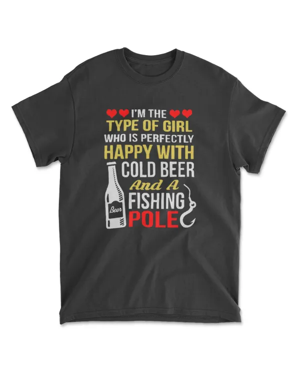 cold beer and fishing pole