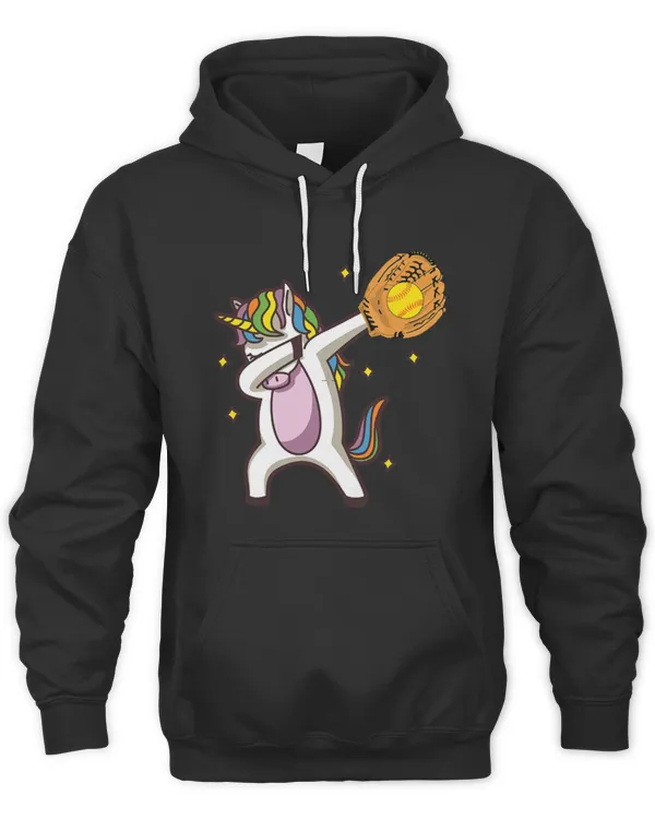 Funny Dabbing Softball Unicorn Gift Dab T-Shirt T-Shirt