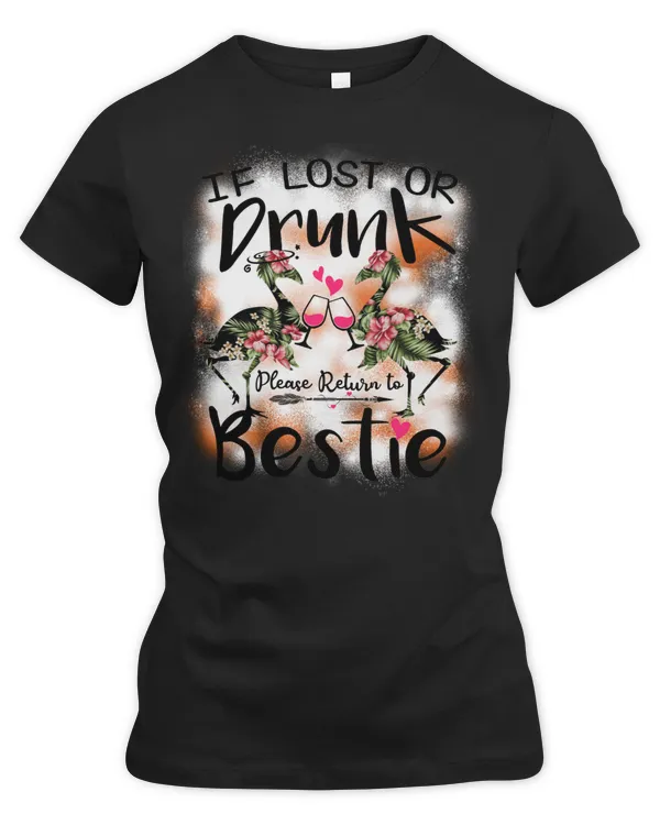If lost or drunk floral flamingo