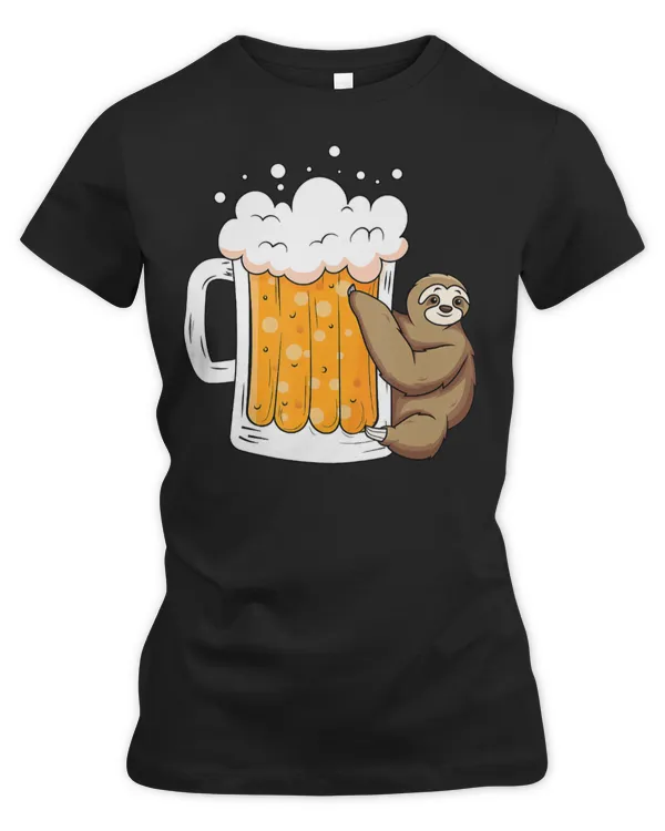 Oktoberfest Shirt Funny Sloth Love Beer T-Shirt