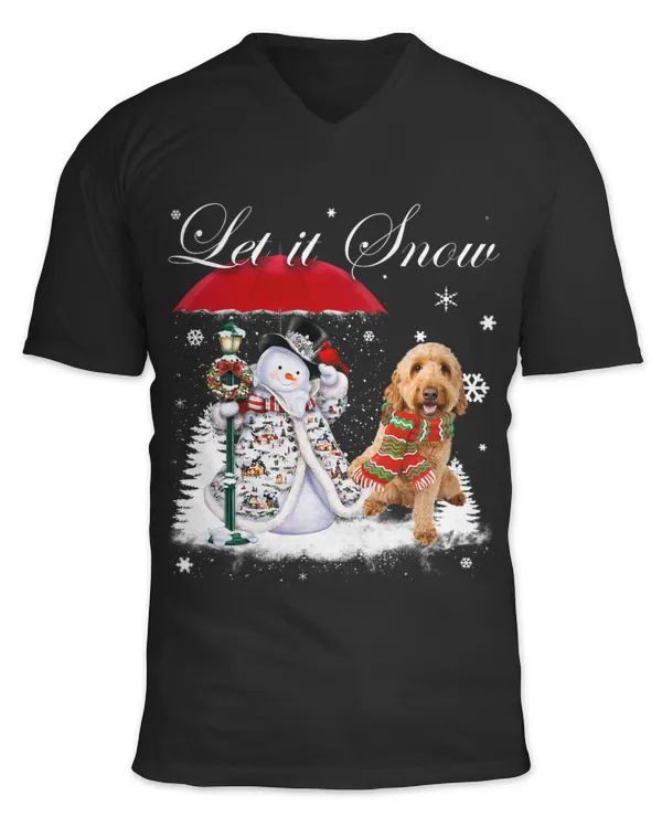 Goldendoodle Santa Dog Christmas Snowman Xmas Pajama 378