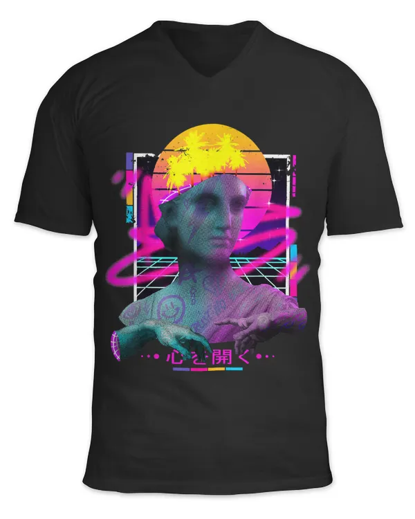 Vaporwave Woman Greek Sculpture Retrowave Statue Sculptor56