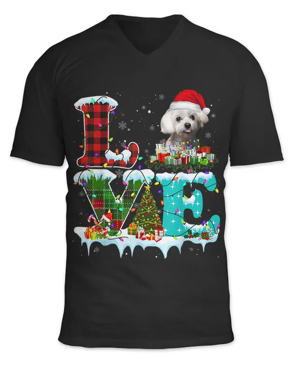 Maltese Christmas Tree Light Pajama Dog Xmas 10