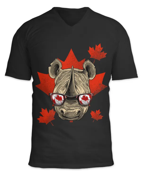 Canadian Rhinoceros Maple Leaf Patriotic Canada Flag 270
