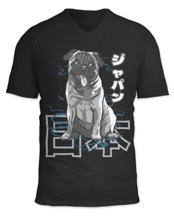 Anime Japan Retro Grunge Otaku Kanji Pug