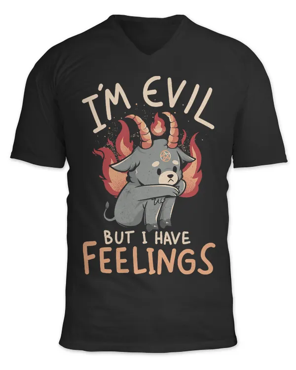 Baphomet Im Evil But I Have Feelings Funny Satanic Goat557