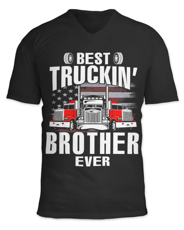 Best Truckin BROTHER Ever USA Flag Fathers Day 468