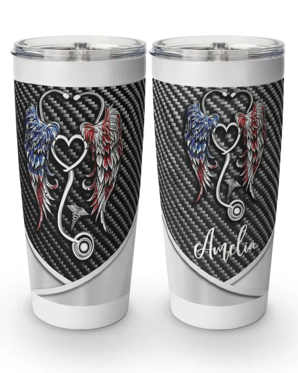 Personalized Custom Nurse Wing Tumbler