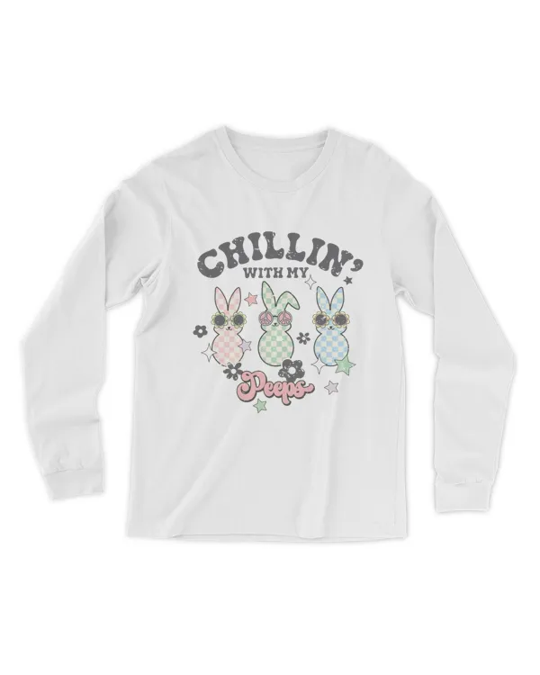 Chilling with my peeps,,Peeps Easter Shirt,Easter Peeps Squad Shirt,Funny Easter Tshirt,Easter Matching Shirts,Cute Easter Gifts,Happy Easter Day