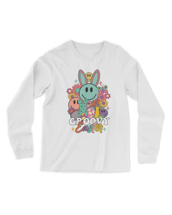 Easter Smiley Faces Groovy Boho Hippie Smile Trendy Popular