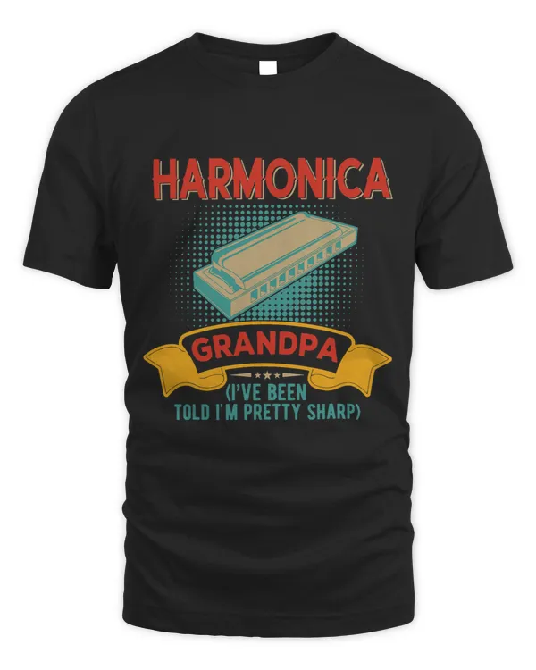 Vintage Harmonica Grandpa Im Pretty Sharp Funny Instrument