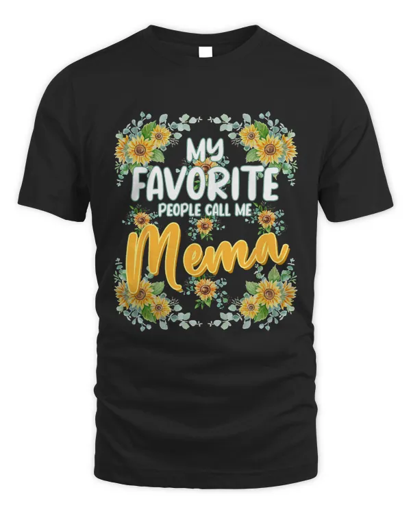 My Favorite People Call Me Mema Floral Shirt Mothers Day