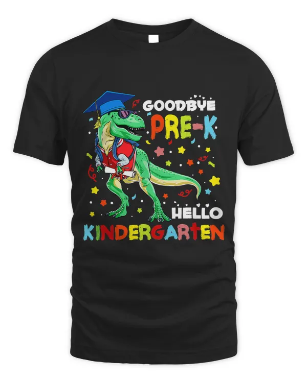 Goodbye Pre K Hello Kindergarten T Rex Graduation Boys Kids