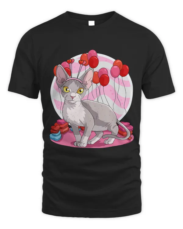 Devon Rex Heart Valentine Day Decor Gift