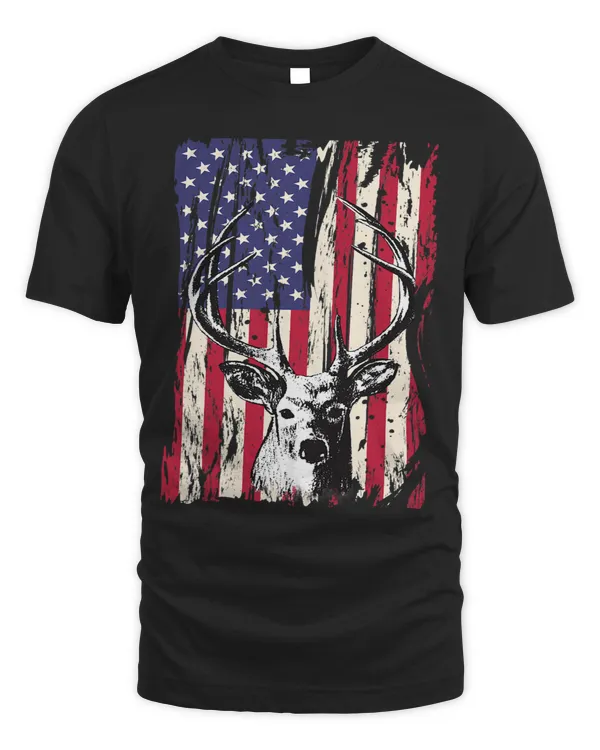 Funny Camo Hunting Lover American Flag